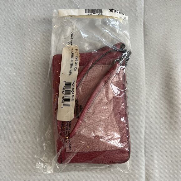 COACH Wristlet Women’s‎ small F57928 Color Block Rouge/Multi NWT - Picture 3 of 12